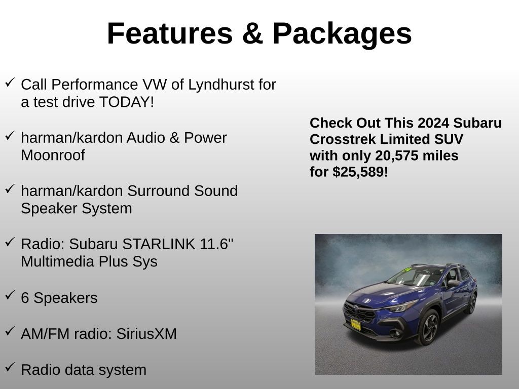 Used 2024 Subaru Crosstrek Limited SUV