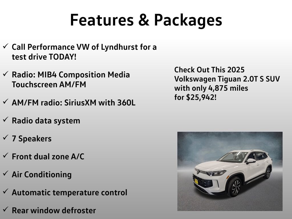 Used 2025 Volkswagen Tiguan 2.0T S SUV