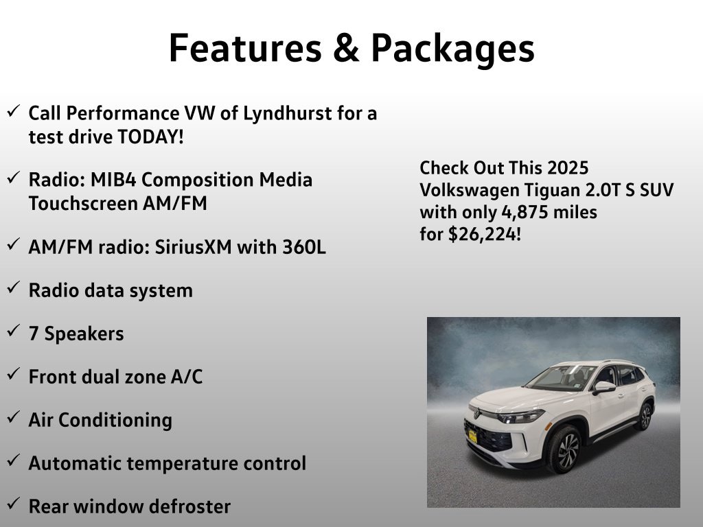 Used 2025 Volkswagen Tiguan 2.0T S SUV