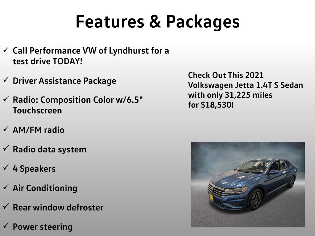 Used 2021 Volkswagen Jetta 1.4T S Sedan