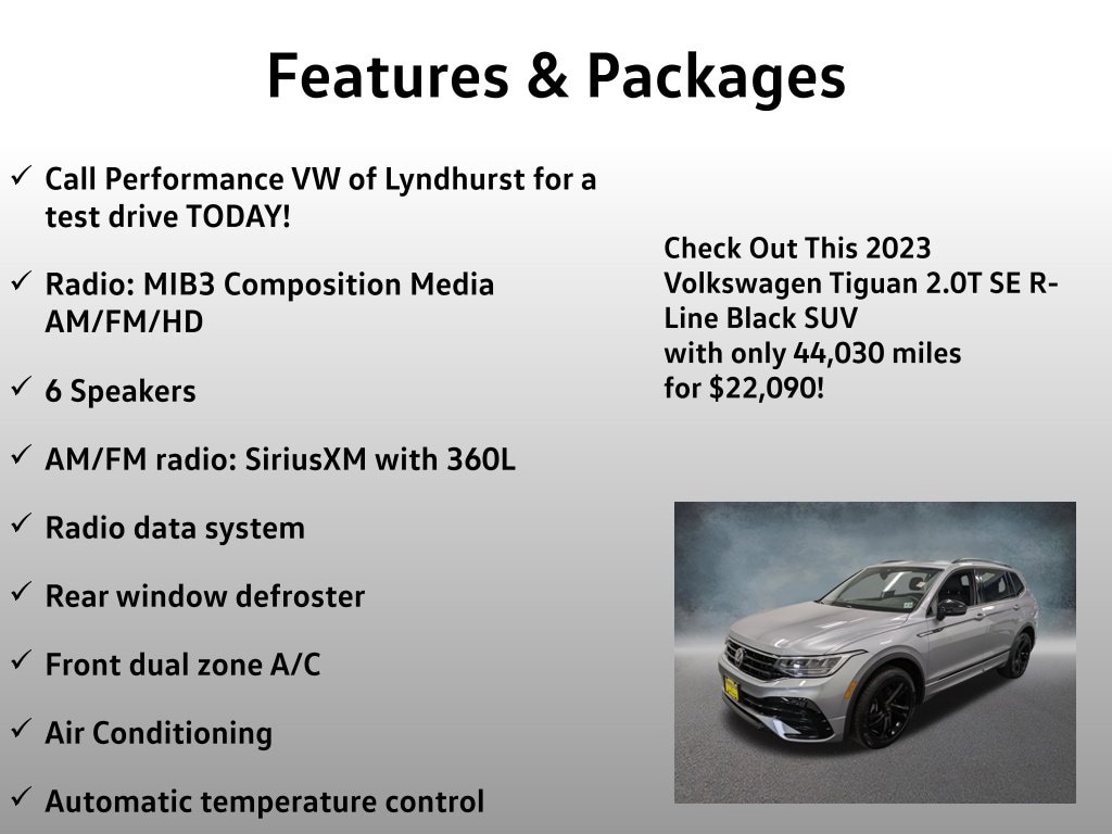 Used 2023 Volkswagen Tiguan 2.0T SE R-Line Black SUV