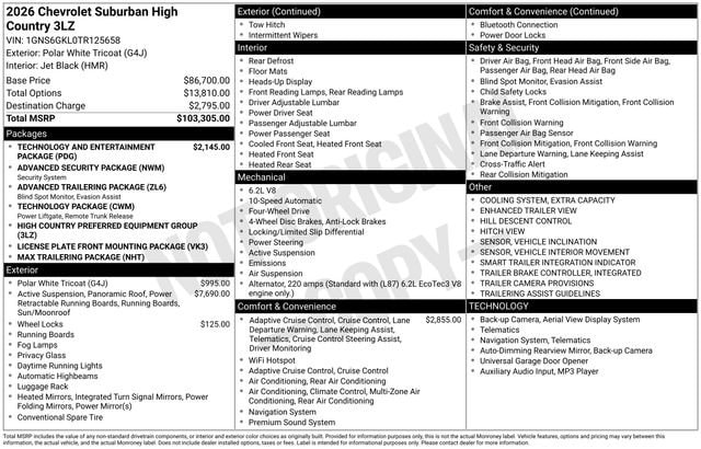 2026 Chevrolet Suburban High Country - Photo 16