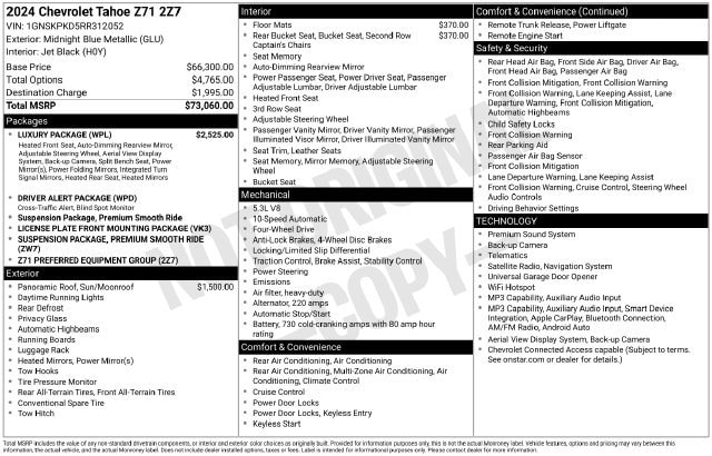 2024 Chevrolet Tahoe Z71 - Photo 25
