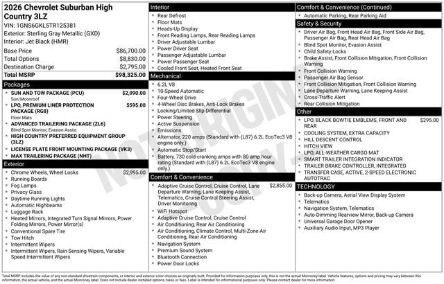 2026 Chevrolet Suburban High Country - Photo 16