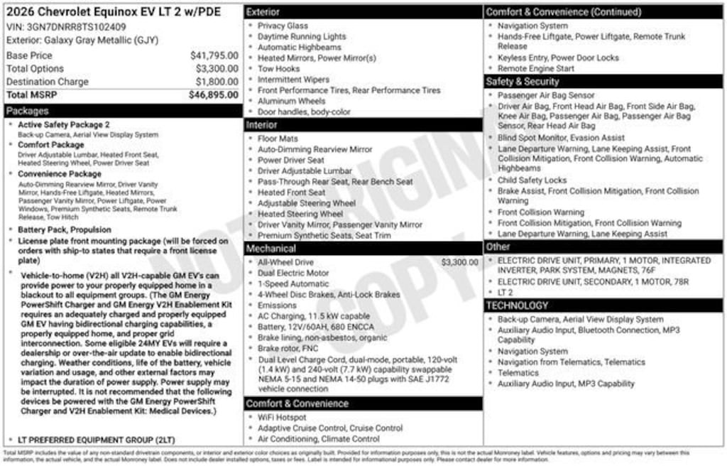 New 2026 Chevrolet Equinox EV LT SUV