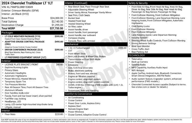 2024 Chevrolet TrailBlazer LT - Photo 24