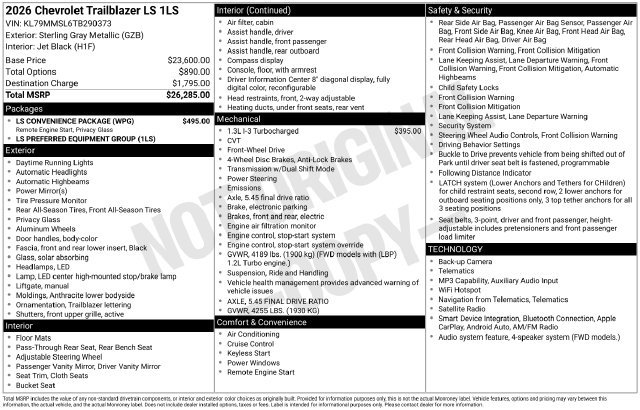 2026 Chevrolet Trailblazer LS SUV
