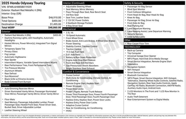 2025 Honda Odyssey Touring - Photo 29