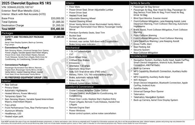 2025 Chevrolet Equinox RS - Photo 26