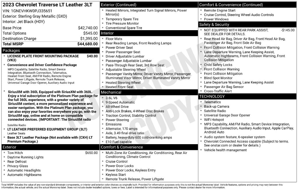 2023 Chevrolet Traverse