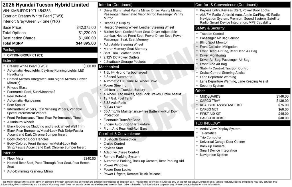 Certified 2026 Hyundai Tucson Hybrid Limited SUV