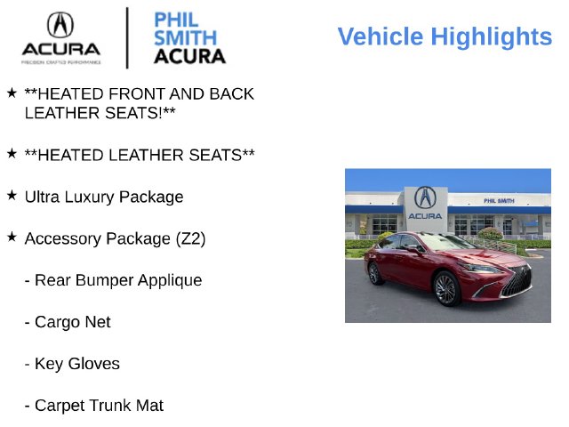 Used 2025 Lexus ES 350 Ultra Luxury Sedan