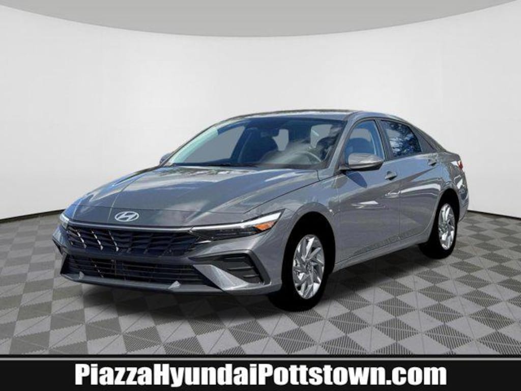New 2026 Hyundai Elantra Hybrid Blue Sedan