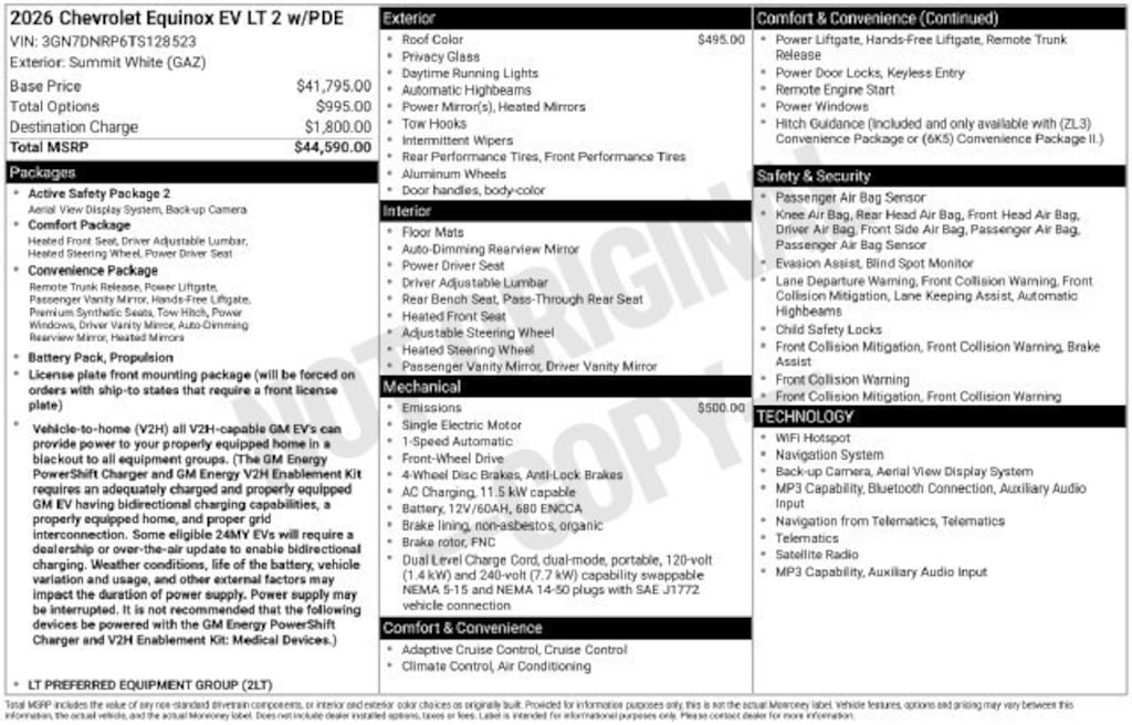 New 2026 Chevrolet Equinox EV LT SUV