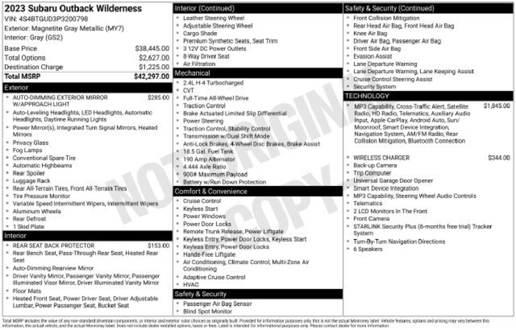 Used 2023 Subaru Outback Wilderness