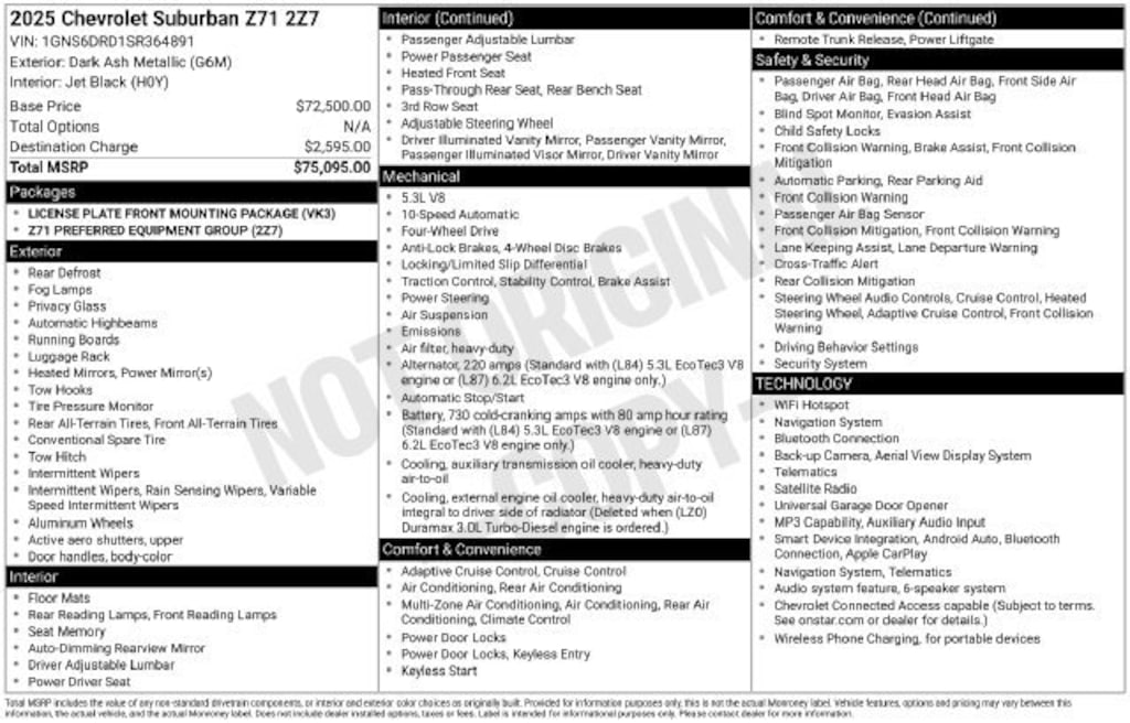 Used 2025 Chevrolet Suburban Z71 SUV