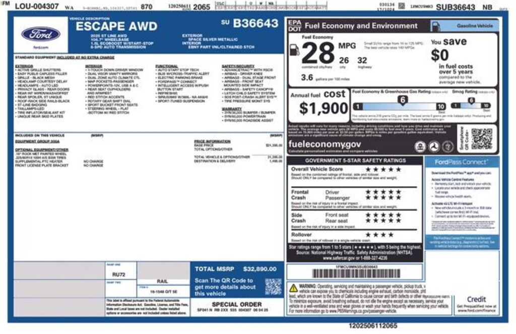 Used 2025 Ford Escape ST-Line