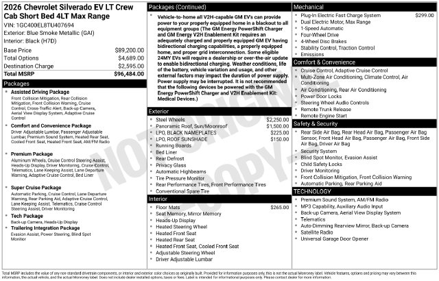 Used 2026 Chevrolet Silverado EV LT Truck Crew Cab