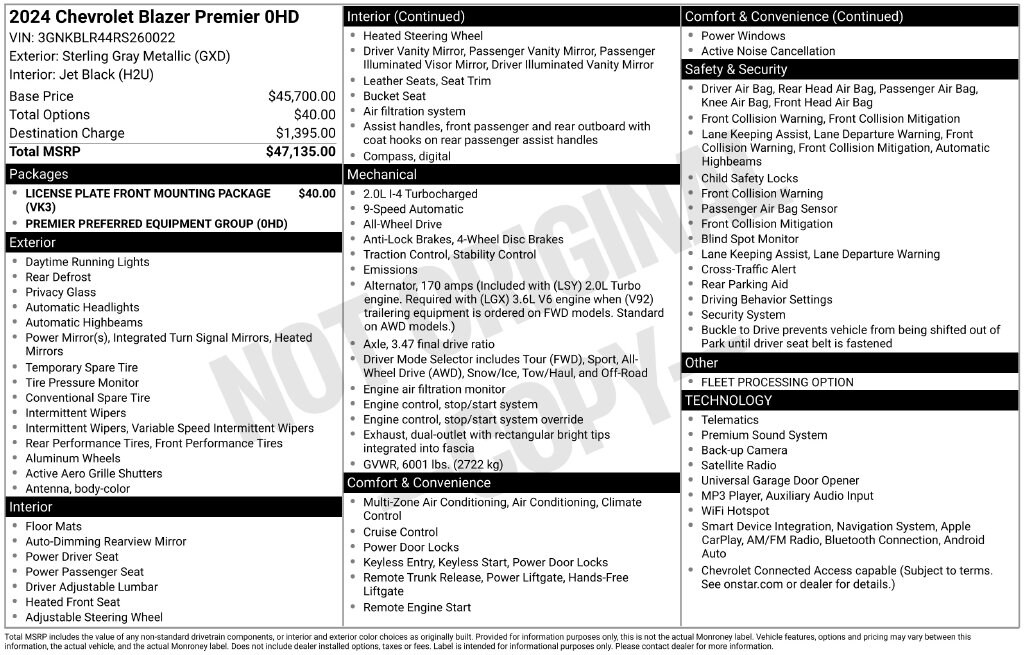Used 2024 Chevrolet Blazer Premier SUV