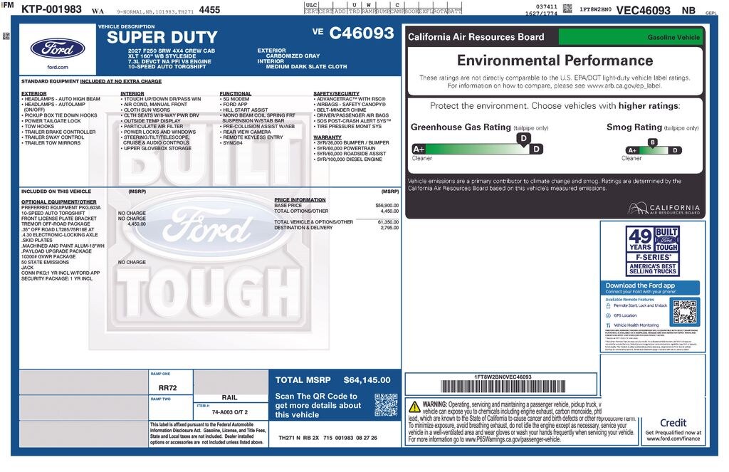 New 2027 Ford F-250 XLT Truck Crew Cab