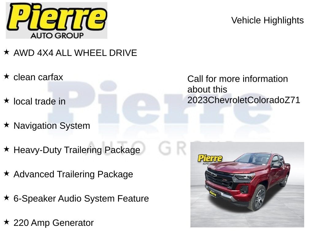 Used 2023 Chevrolet Colorado Z71 Truck Crew Cab