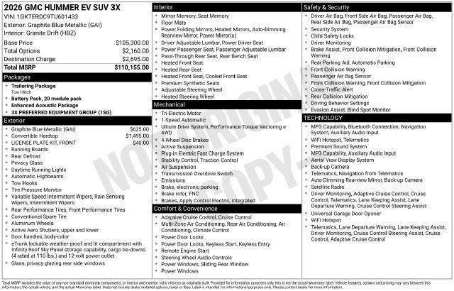 Used 2026 GMC HUMMER EV SUV 3X SUV