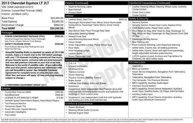 Used 2013 Chevrolet Equinox 2LT SUV