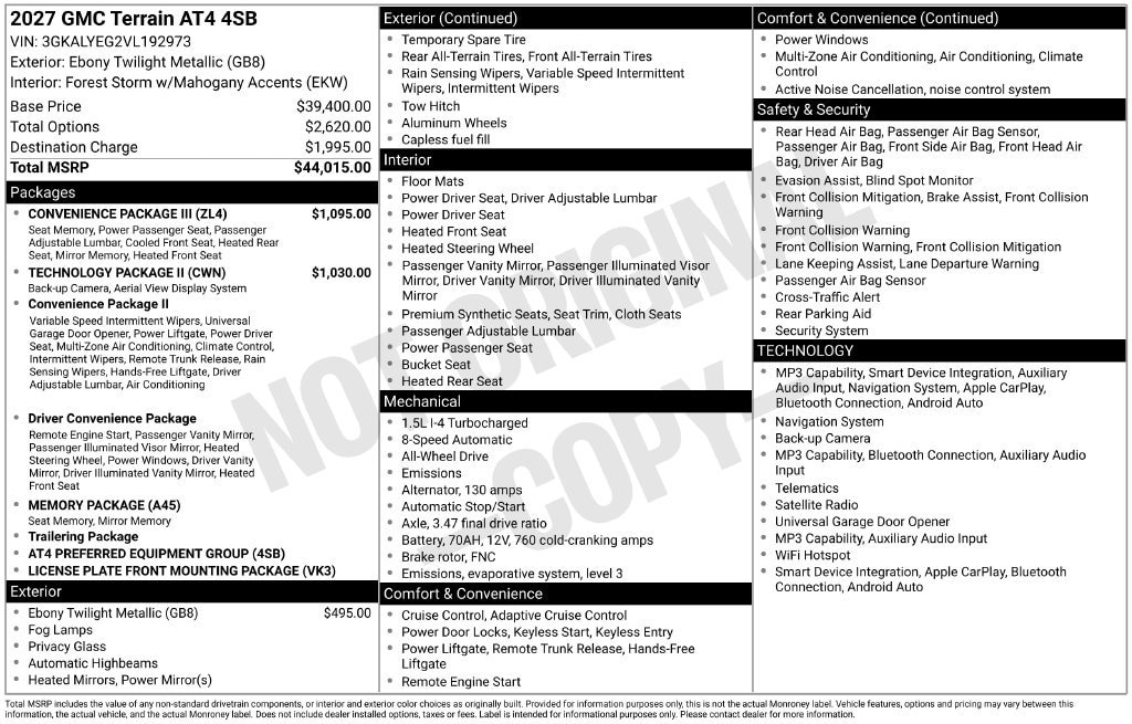 2027 GMC Terrain AT4
