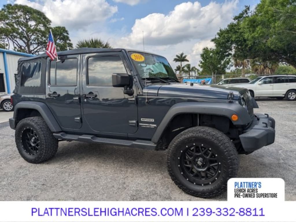 Used 2018 Jeep Wrangler JK Unlimited Sport S SUV