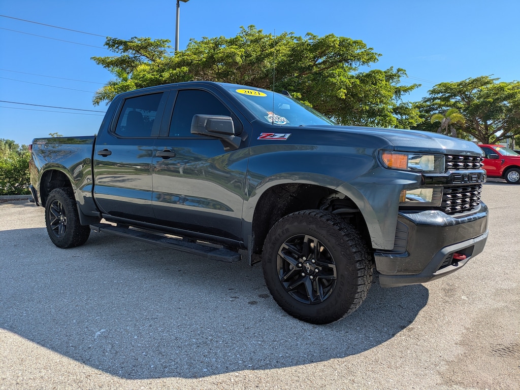 Used 2021 Chevrolet Silverado 1500 Custom Trail Boss 4WD Crew Cab 147 Custom Trail Boss