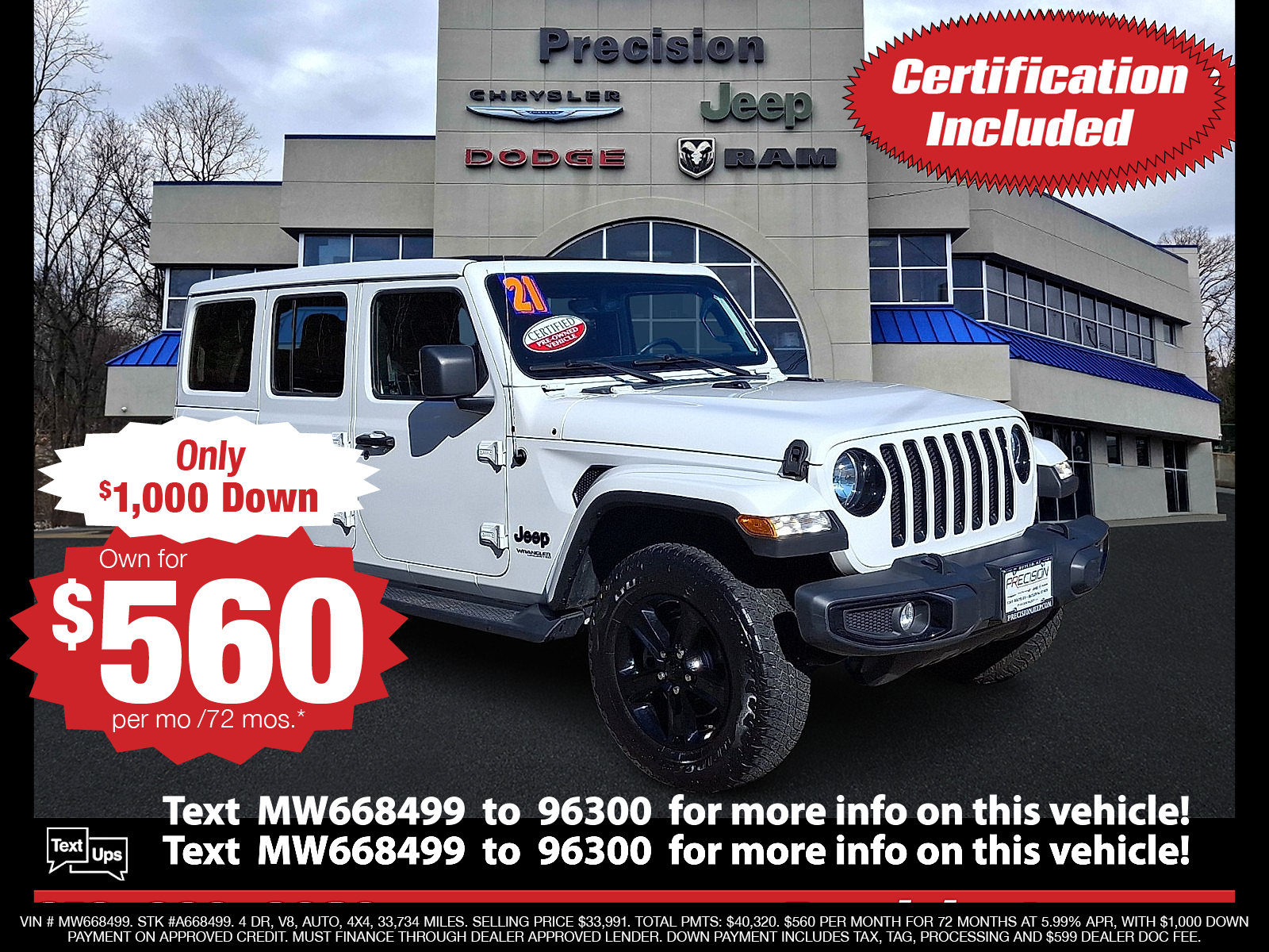 2021 Jeep Wrangler Unlimited Sahara Altitude 4x4 Sport Utility