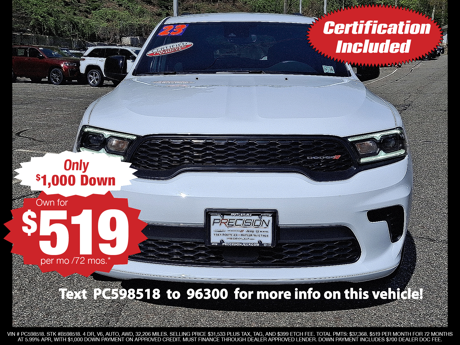 2023 Dodge Durango GT Launch Edition  AWD Sport Utility