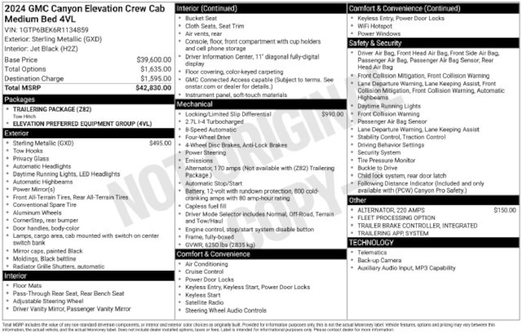 Used 2024 GMC Canyon Elevation Truck