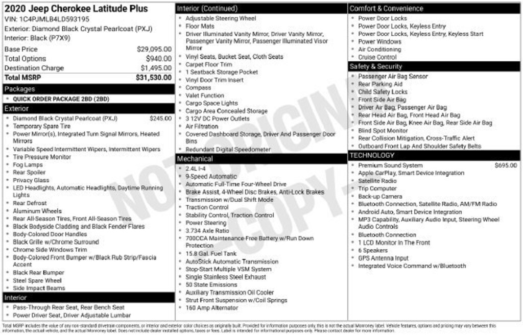 Used 2020 Jeep Cherokee Latitude Plus SUV
