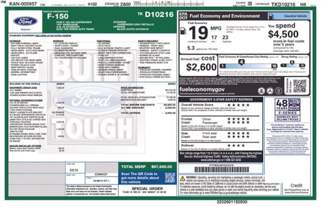New 2026 Ford F-150 XLT Truck SuperCrew Cab