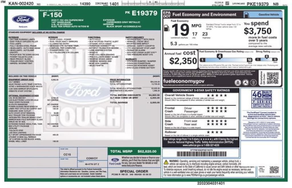Used 2023 Ford F-150 Truck SuperCrew Cab