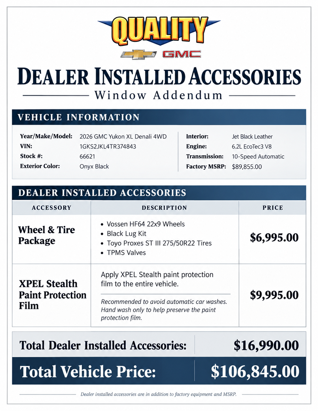 2026 GMC Yukon XL Denali SUV