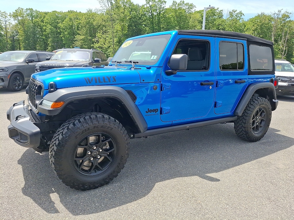 Used 2024 Jeep Wrangler 4-Door Willys 4x4 Sport Utility