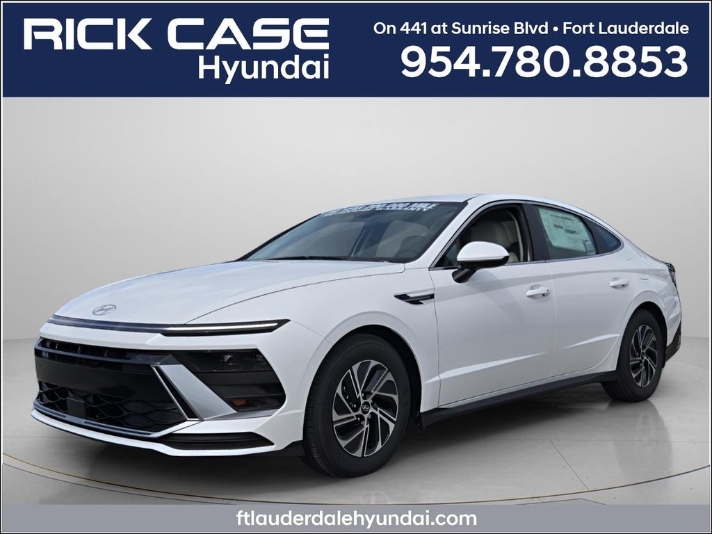 New 2026 Hyundai Sonata Hybrid Blue Sedan
