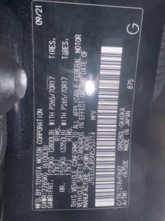 Certified 2022 Toyota 4Runner SR5 SUV