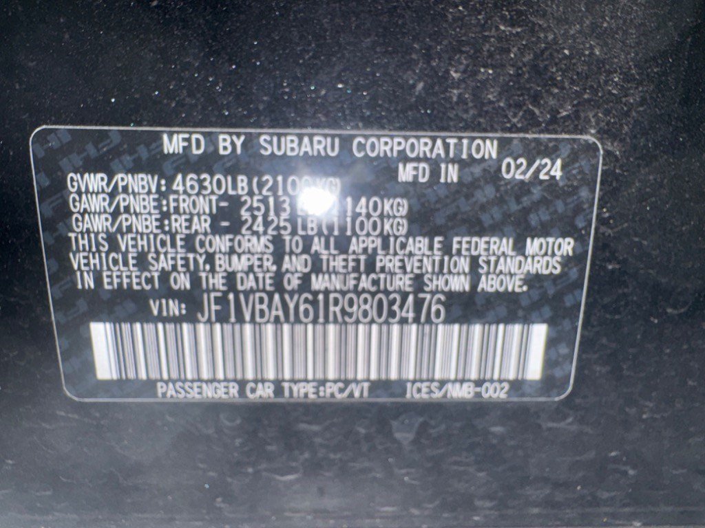 Used 2024 Subaru WRX TR Sedan