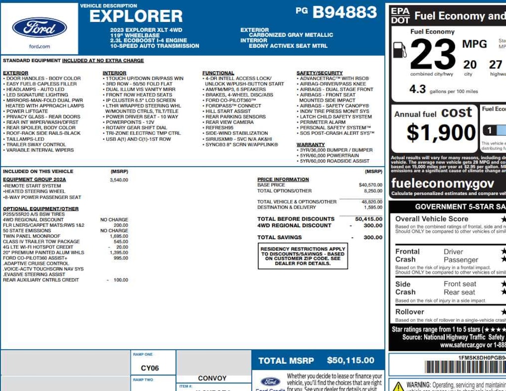 Used 2023 Ford Explorer XLT SUV