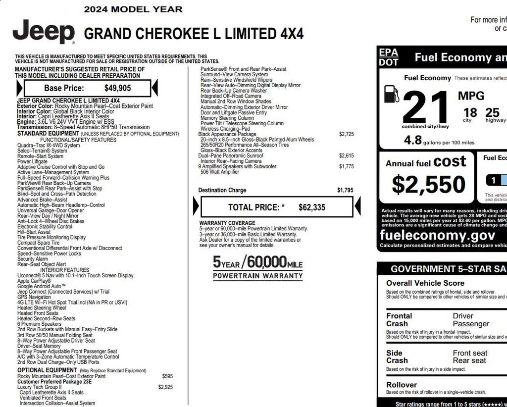 Used 2024 Jeep Grand Cherokee L Limited 4x4