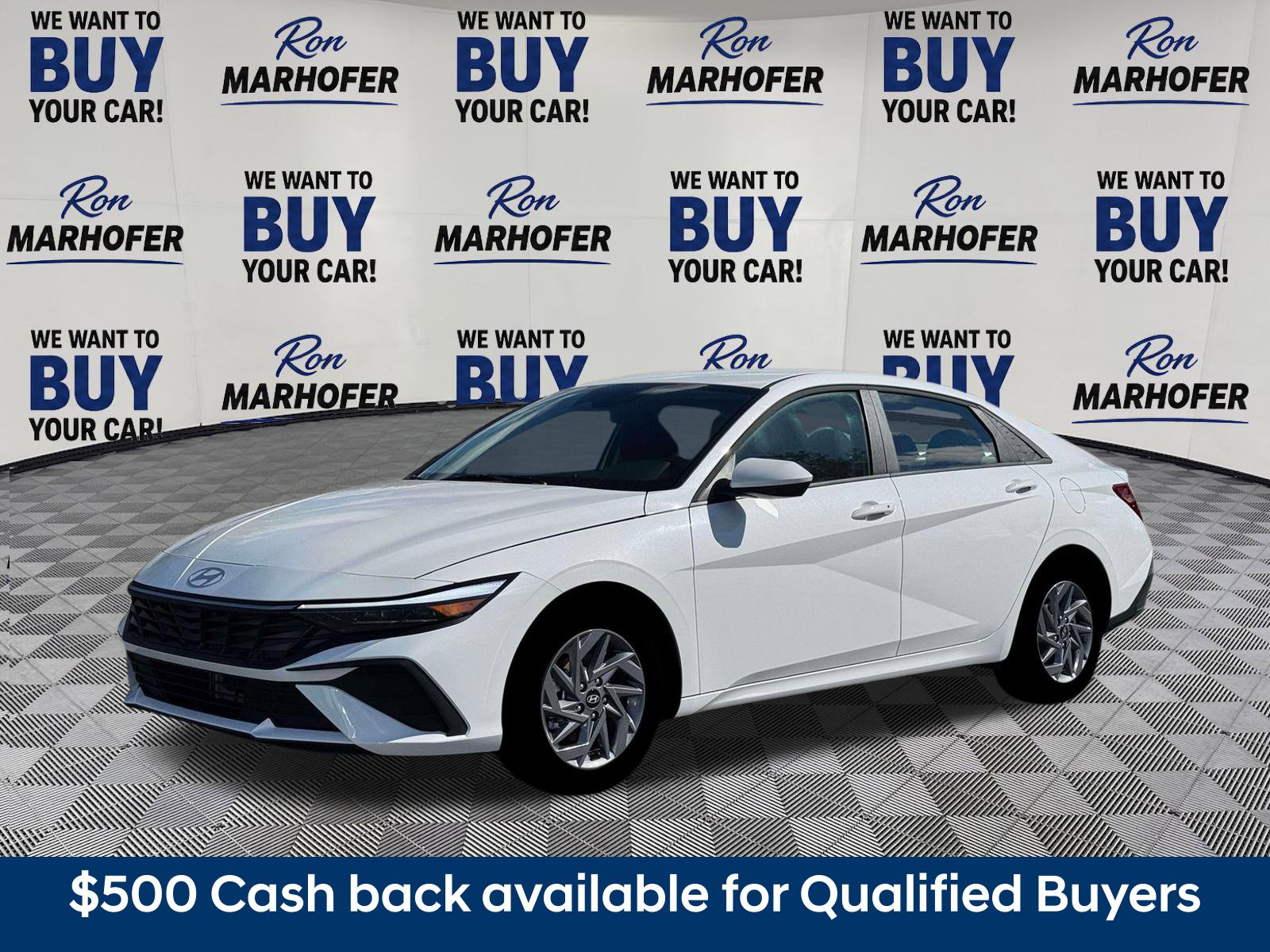 New 2026 Hyundai Elantra Hybrid Blue Sedan