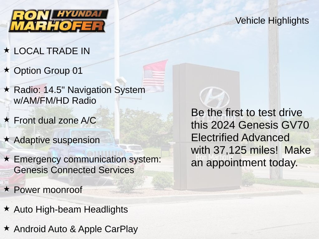 Used 2024 GENESIS GV70 Advanced with VIN 5NMMCET13RH003109 for sale in Cuyahoga Falls, OH