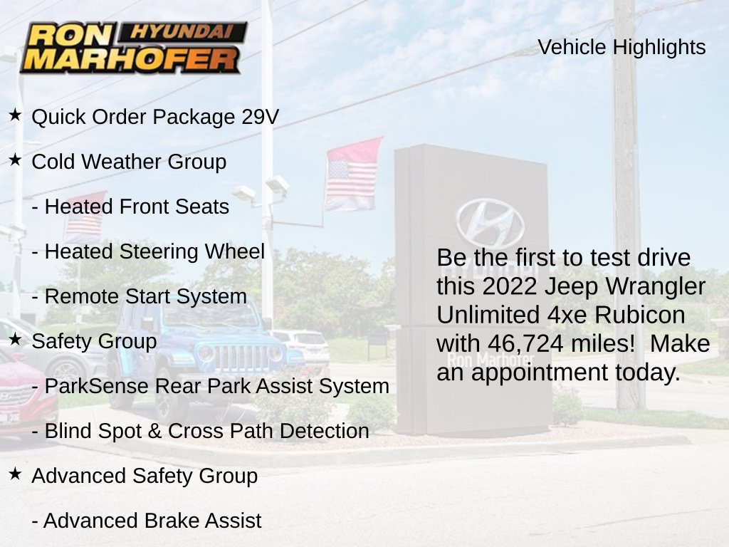 Used 2022 Jeep Wrangler Unlimited Rubicon 4xe SUV