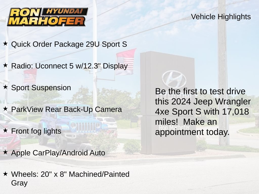 Used 2024 Jeep Wrangler Sport S 4xe SUV