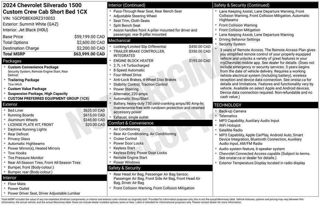 Used 2024 Chevrolet Silverado 1500 Custom Truck