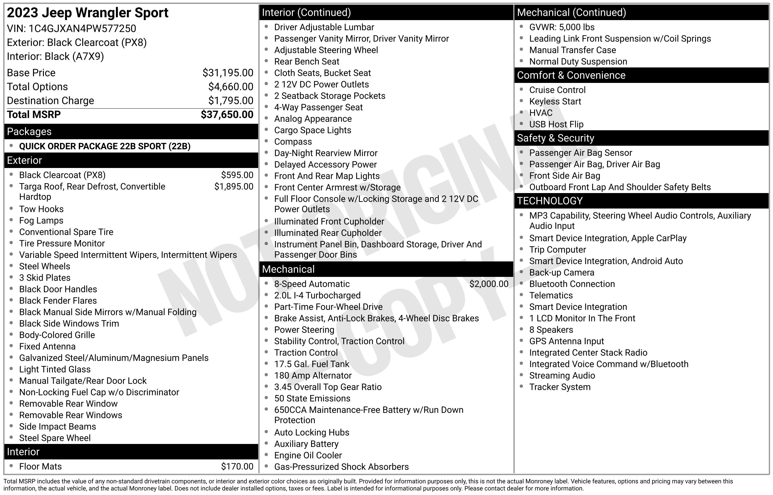 Used 2023 Jeep Wrangler Sport SUV