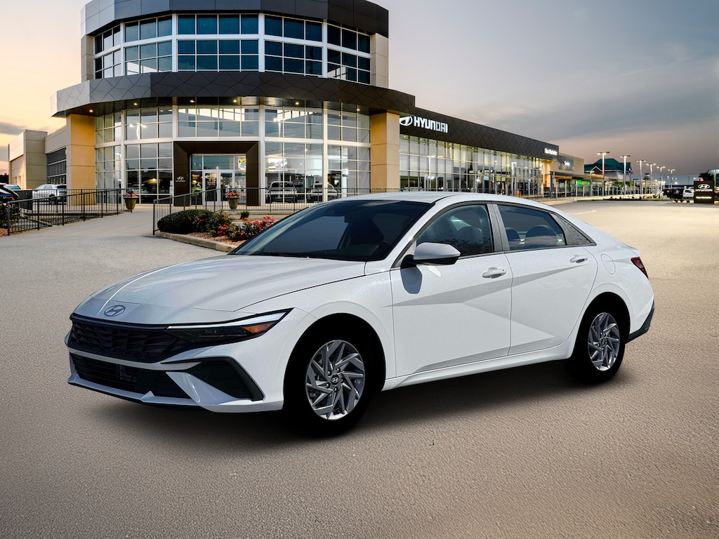 New 2026 Hyundai Elantra Hybrid Blue Sedan